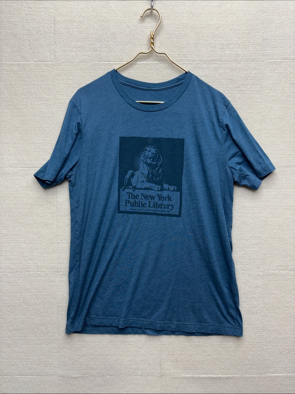 New York Public Library Men's Blue Graphic Tee